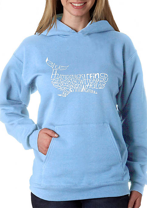 Word Art Hooded Sweatshirt - Humpback Whale