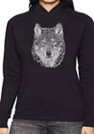 Womens Word Art Hooded Sweatshirt -Wolf