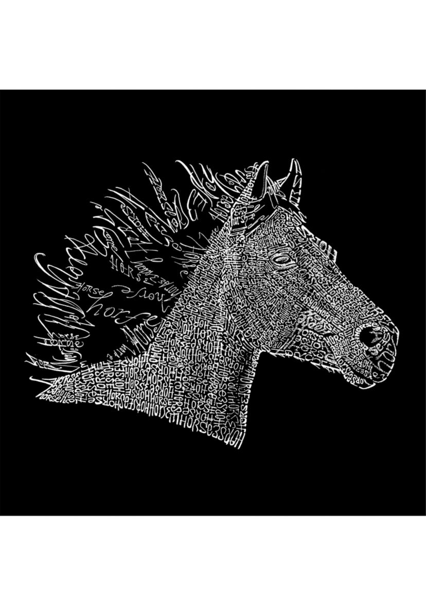 Womens Word Art Graphic T-Shirt - Horse Mane