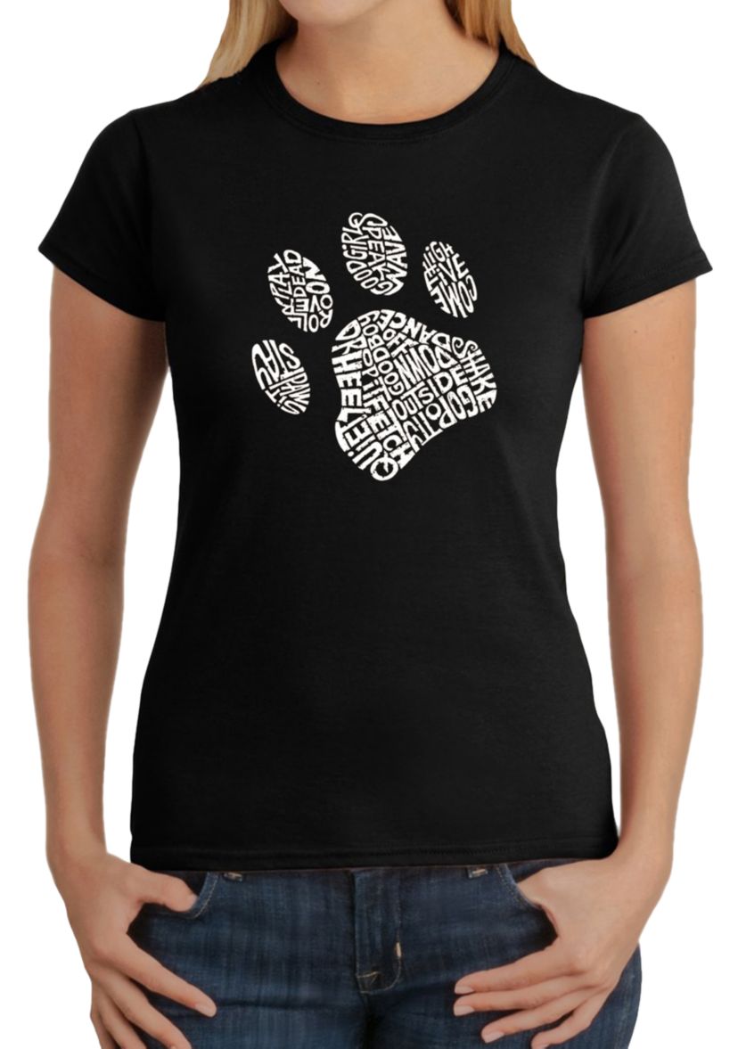 Word Art T-Shirt - Dog Paw