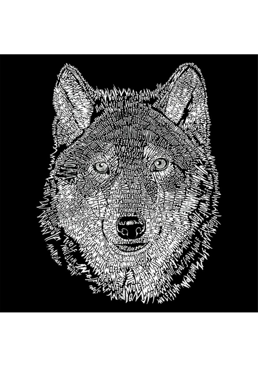 Womens Word Art T-Shirt - Wolf