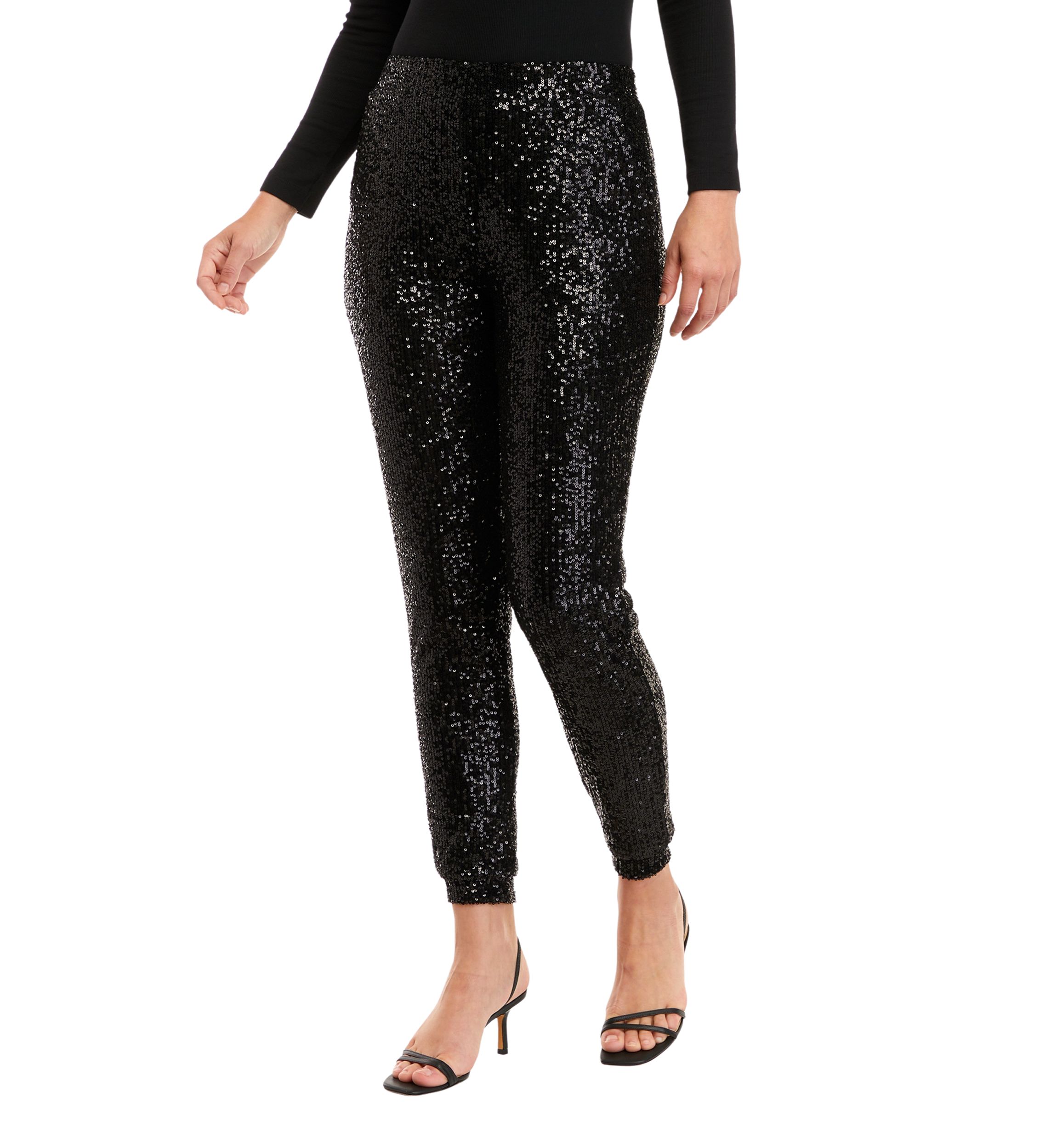 Womens Sequin Joggers