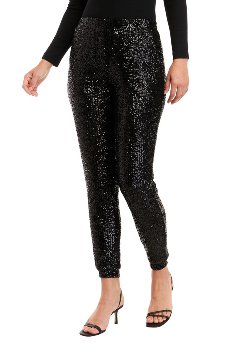 Womens Sequin Joggers