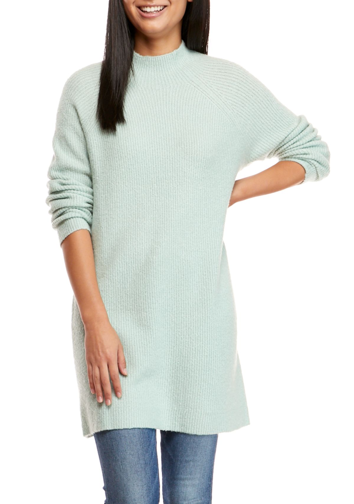 Womens Long Sleeve Tunic Sweater