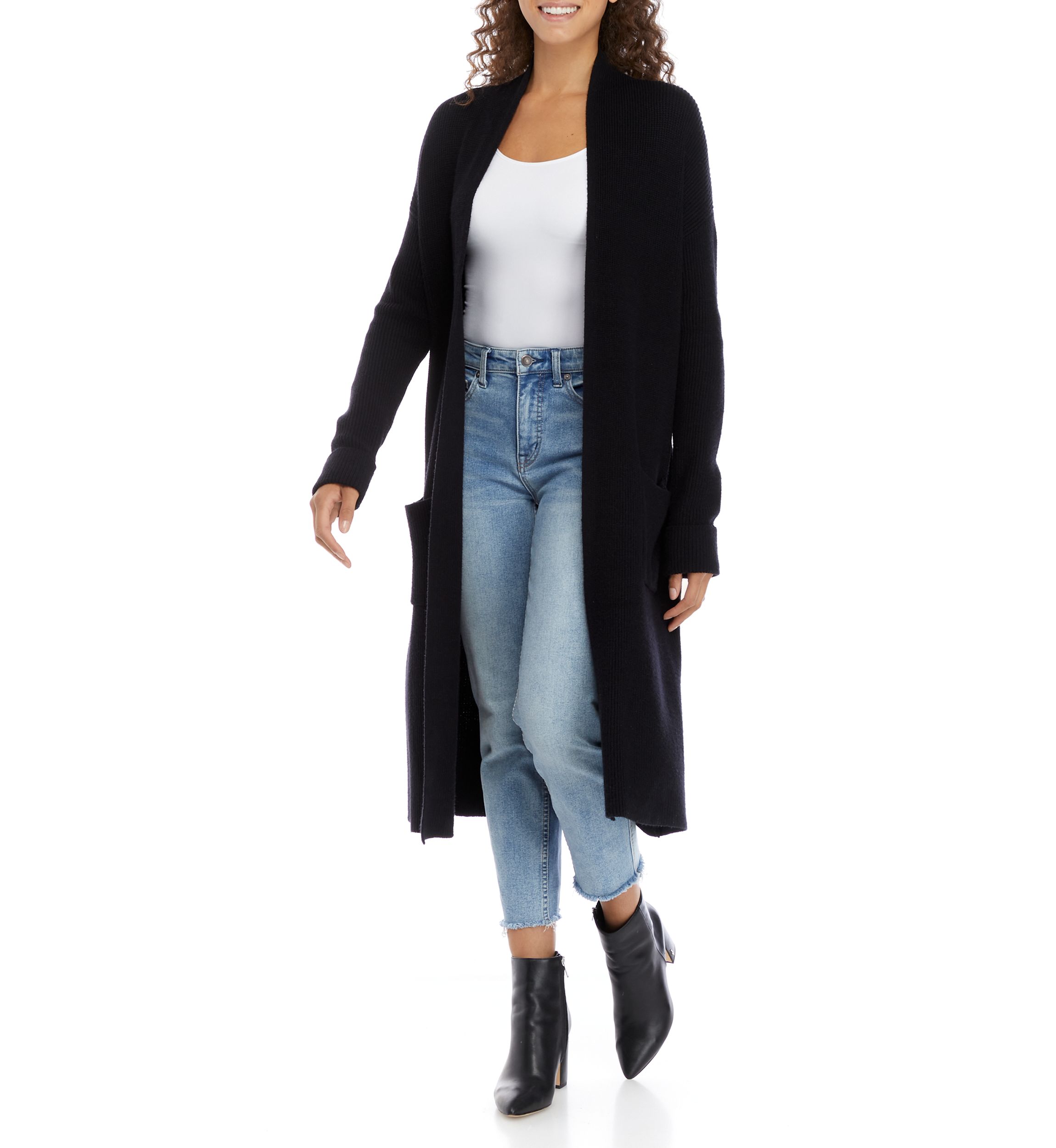 Womens Long Sleeve Essential Cardigan 
