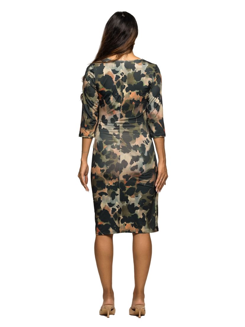 green emerald velvet dress Adri Floral Print Wrap Dress main image 0