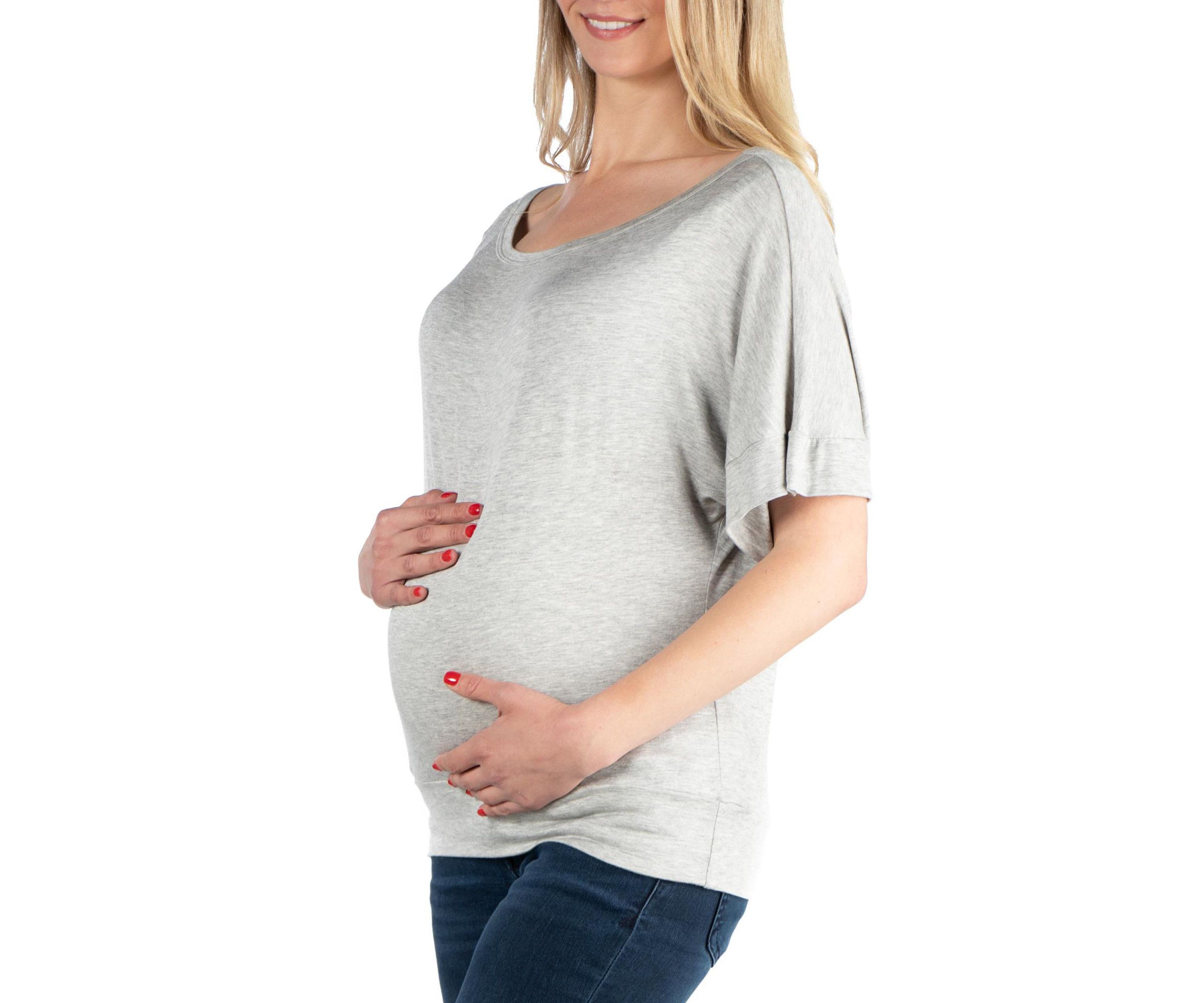 Loose Fit Dolman Maternity Top with Wide Sleeves