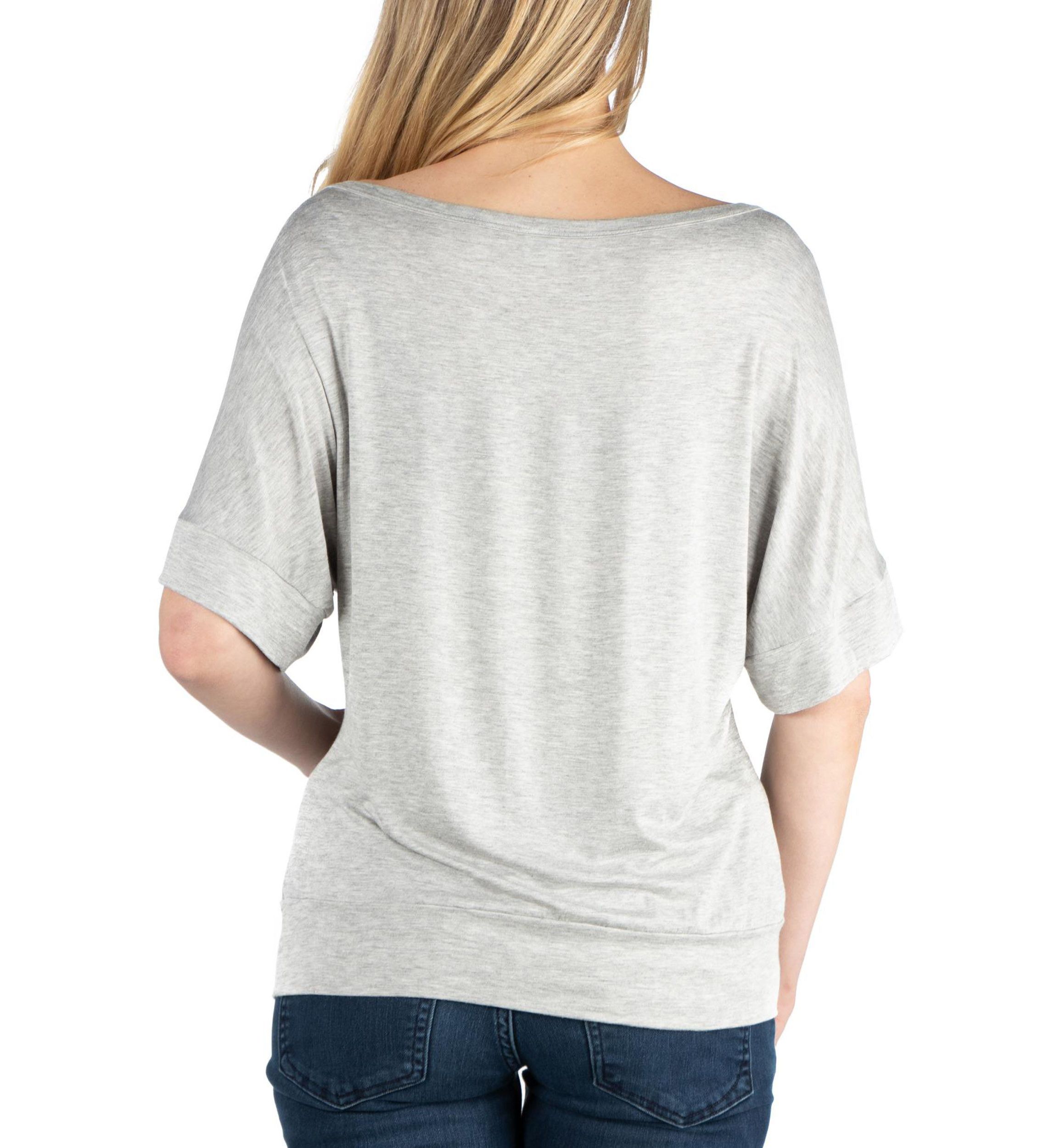 Loose Fit Dolman Maternity Top with Wide Sleeves