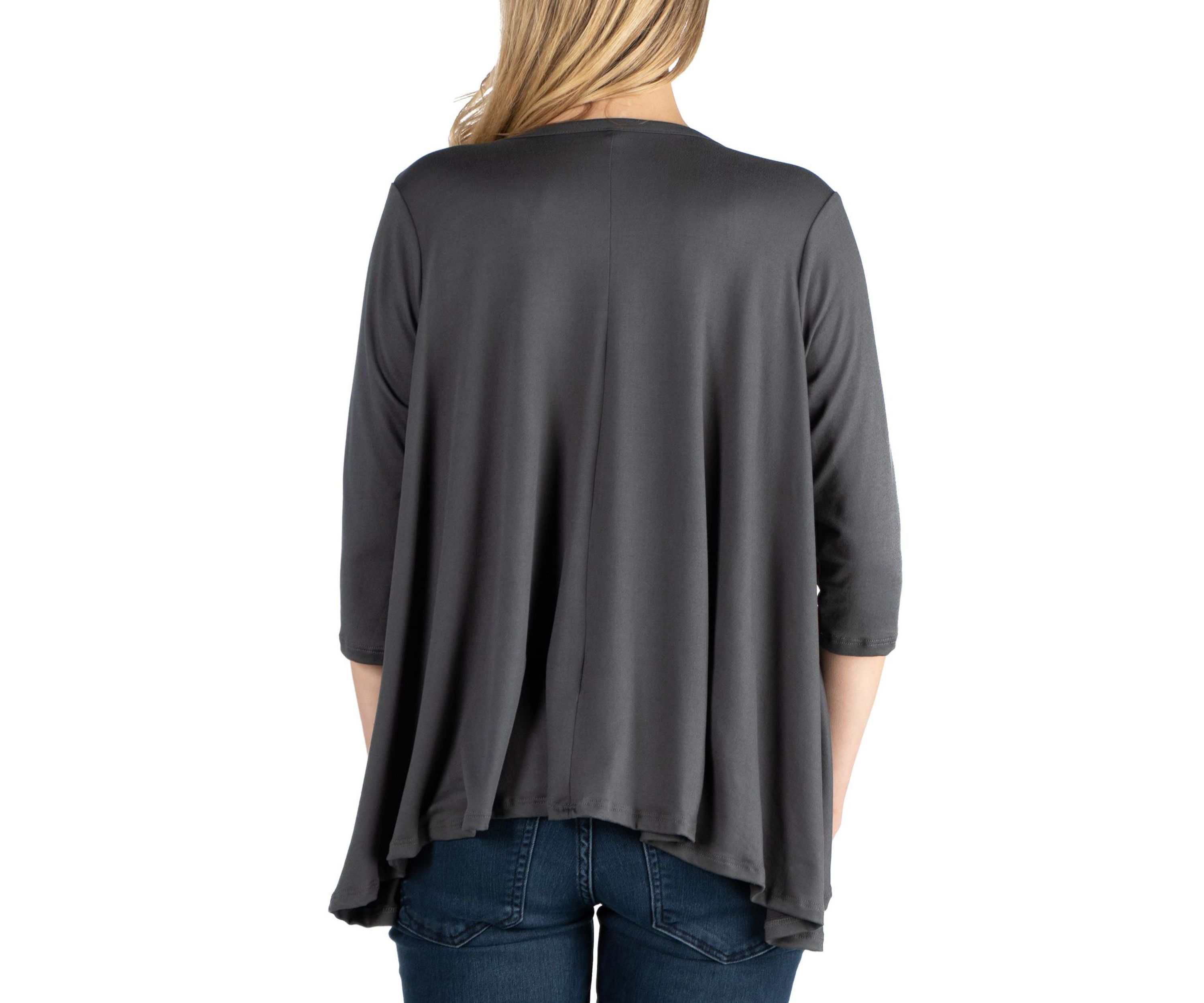 Elbow Length Sleeve Maternity Open Cardigan