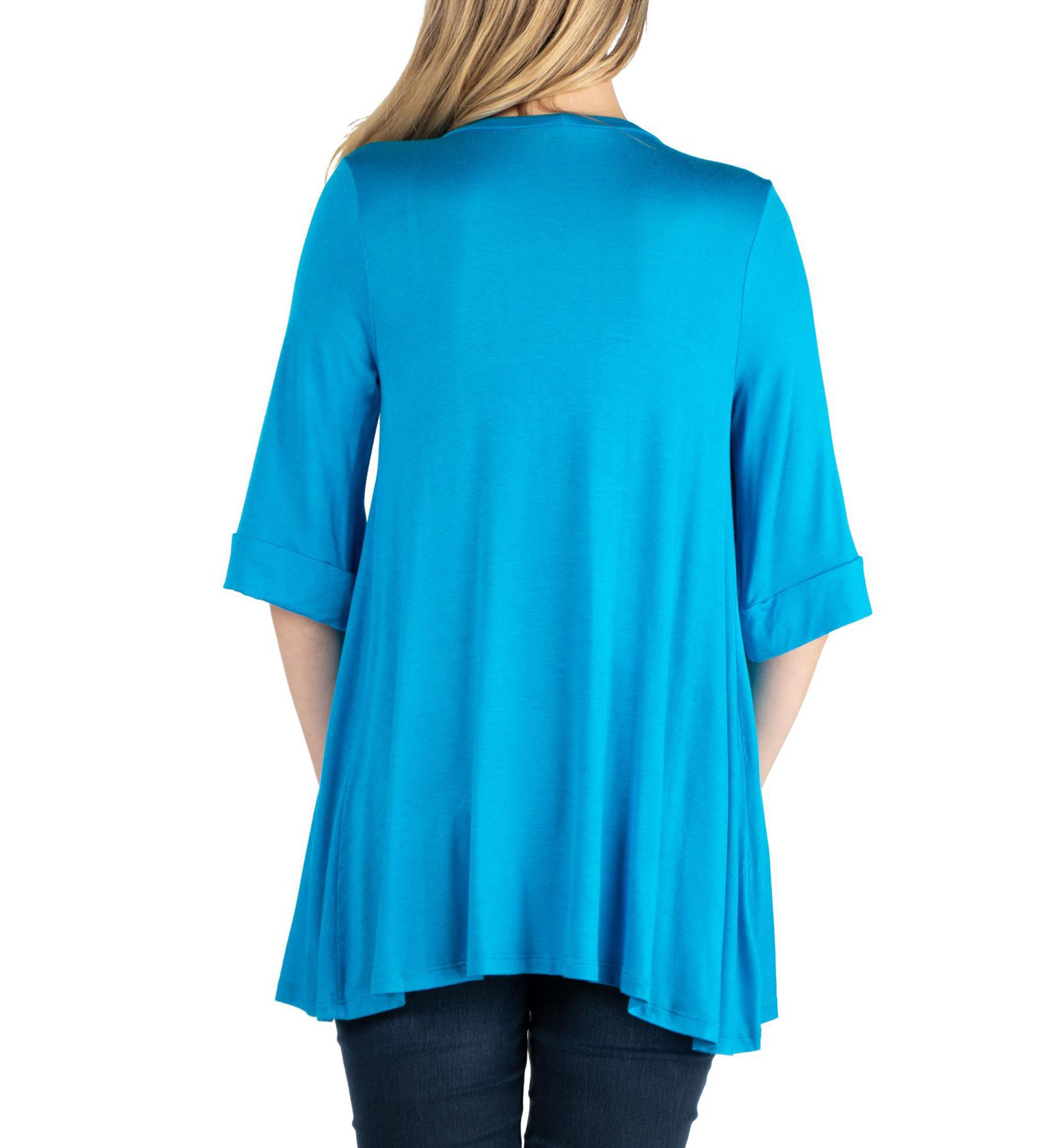 Open Front Elbow Length Sleeve Maternity Cardigan