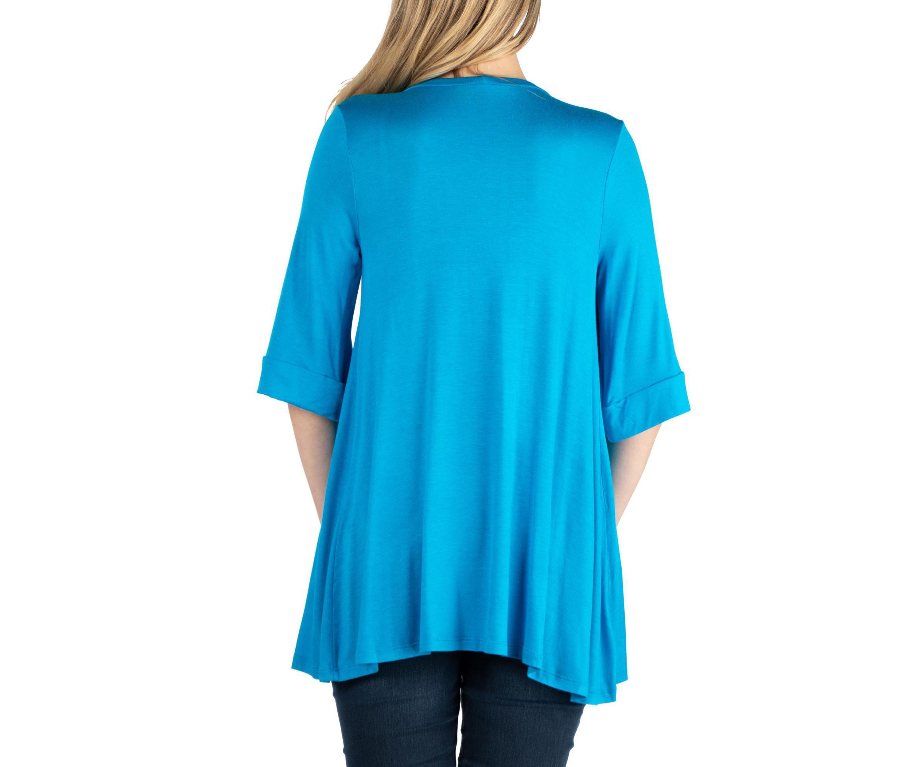 Open Front Elbow Length Sleeve Maternity Cardigan