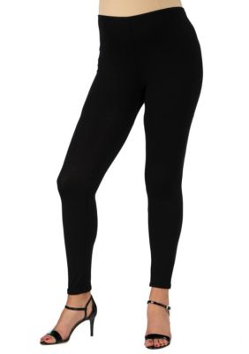 24seven Comfort Apparel Womens Stretch Ankle Length Maternity Leggings, Black, Small