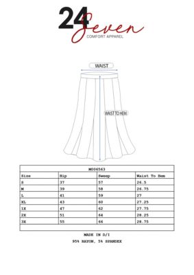 A Line Elastic Waist Knee Length Maternity Skirt
