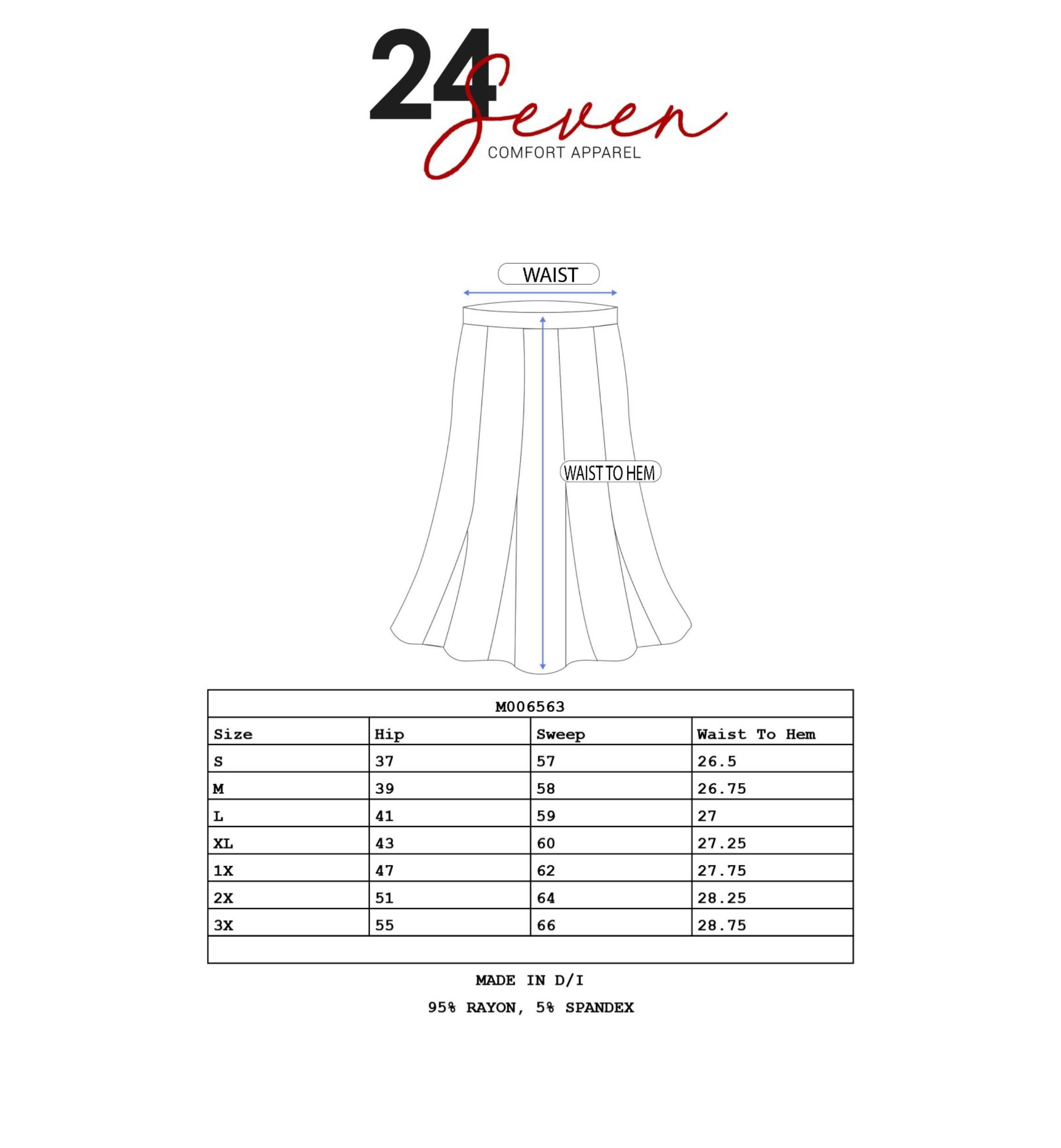 A Line Elastic Waist Knee Length Maternity Skirt
