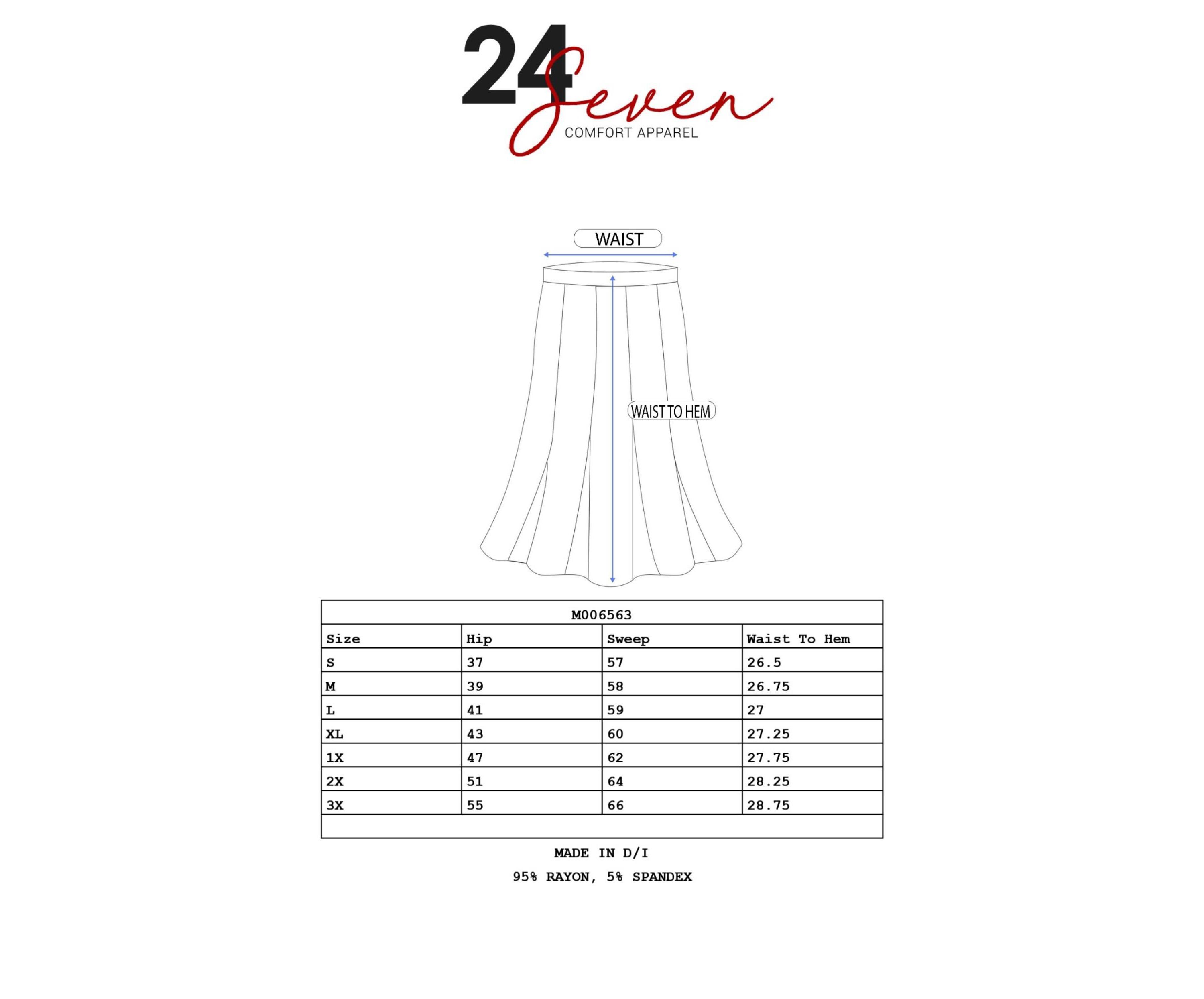 A Line Elastic Waist Knee Length Maternity Skirt