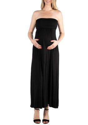 Sleeveless Empire Waist Maternity Maxi Dress