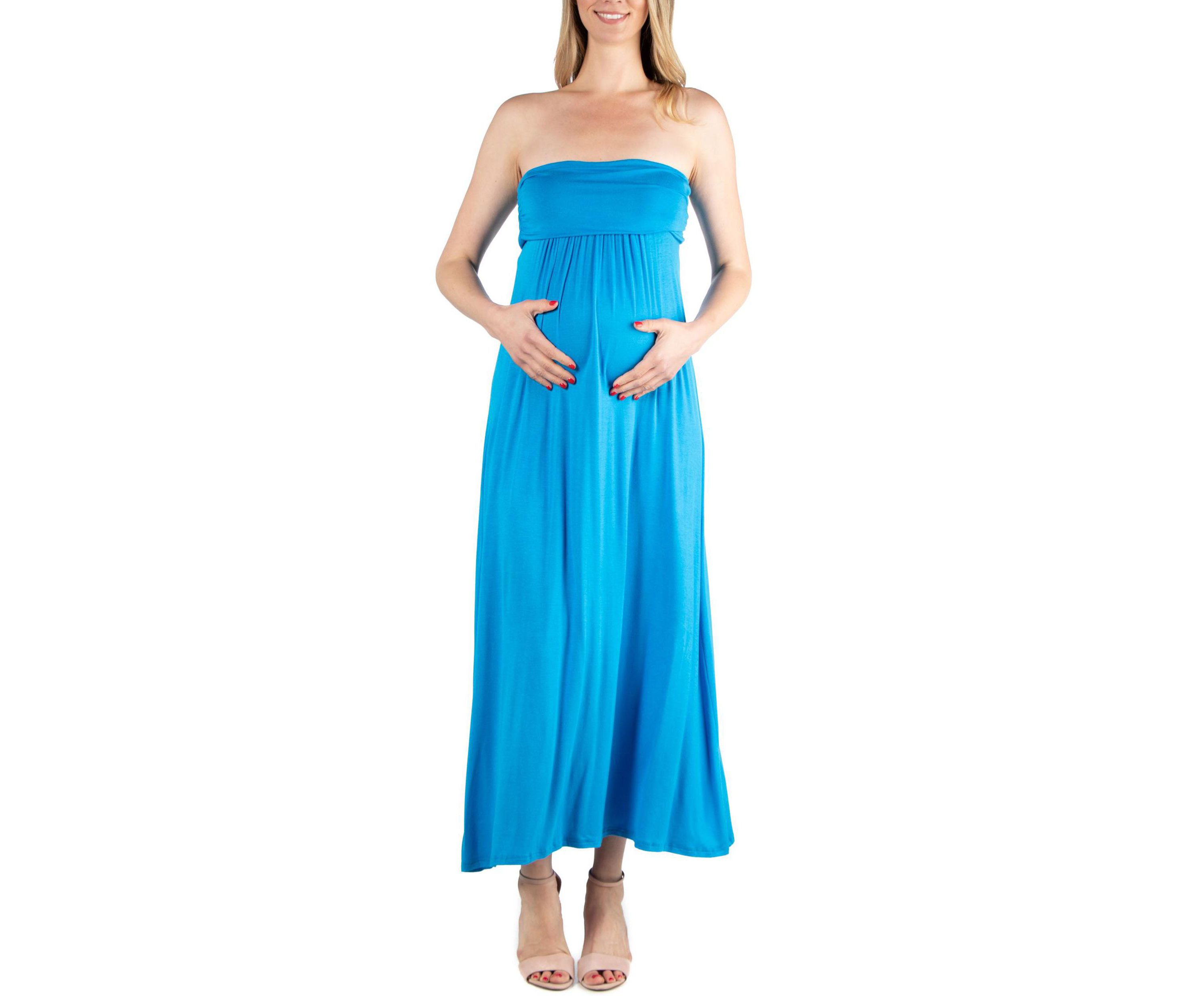 Sleeveless Empire Waist Maternity Maxi Dress