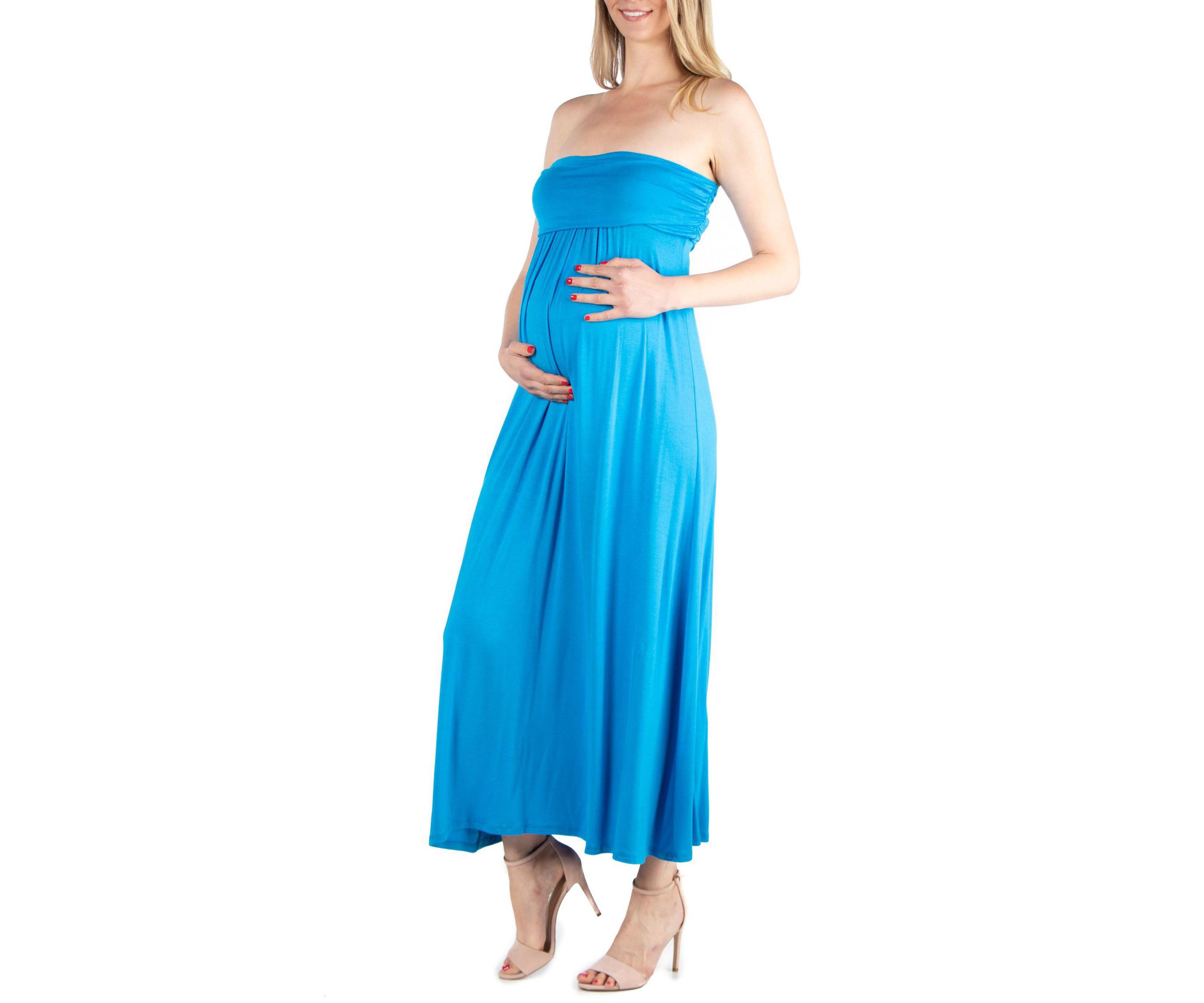 Sleeveless Empire Waist Maternity Maxi Dress