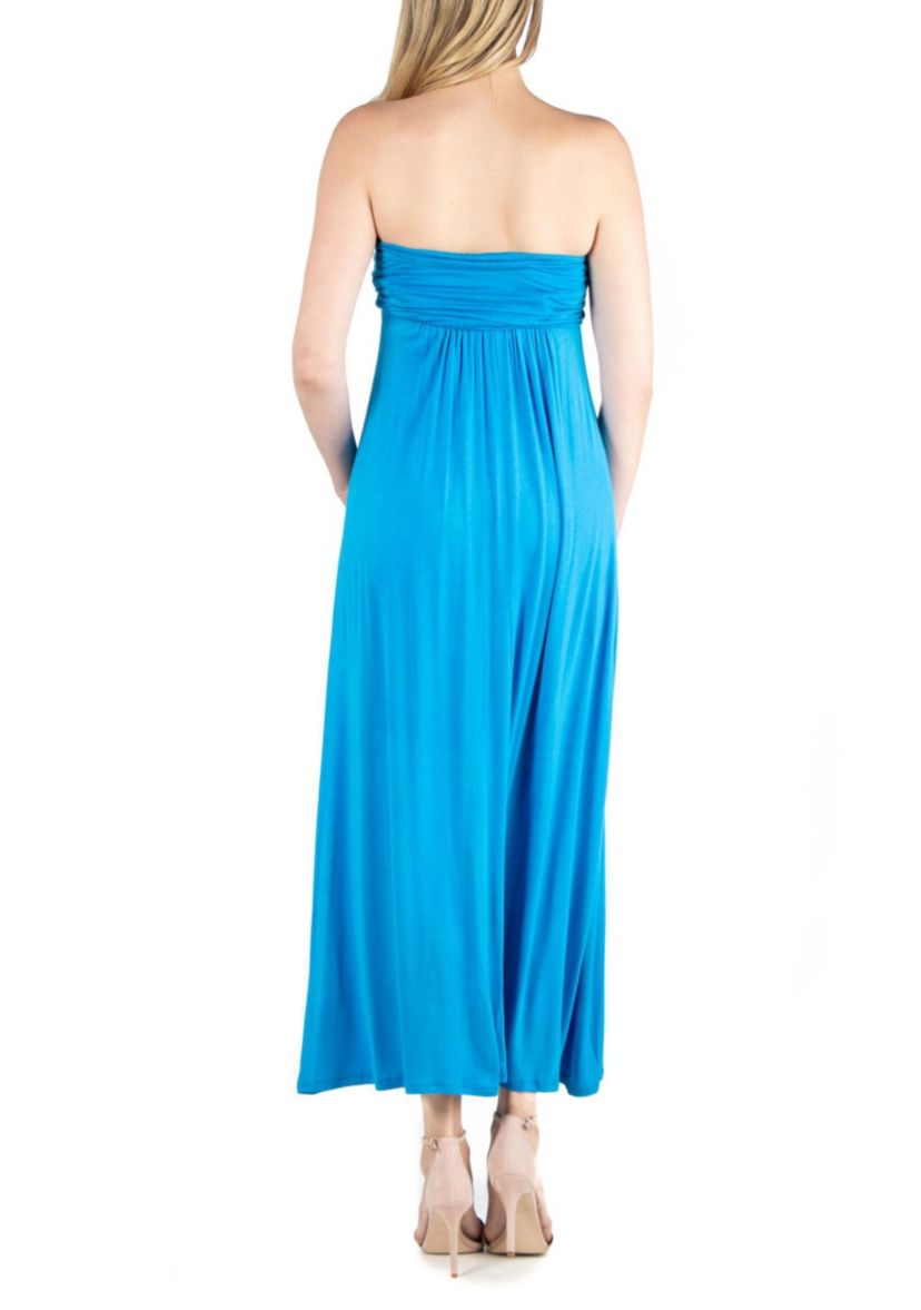 Sleeveless Empire Waist Maternity Maxi Dress