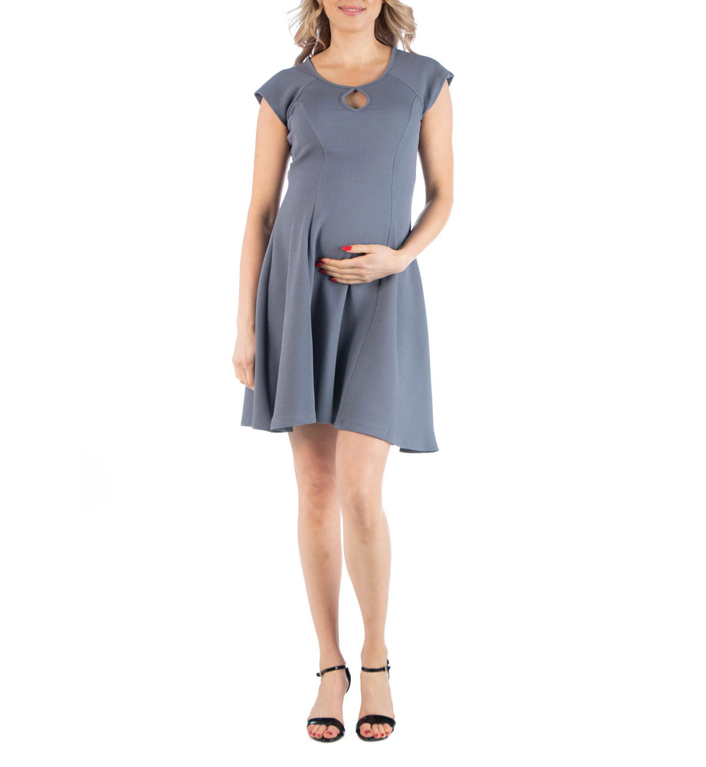 Maternity Dress with Keyhole Neck