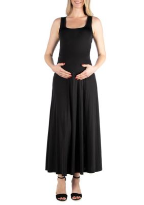 Slim fit A Line Sleeveless Maternity Maxi Dress