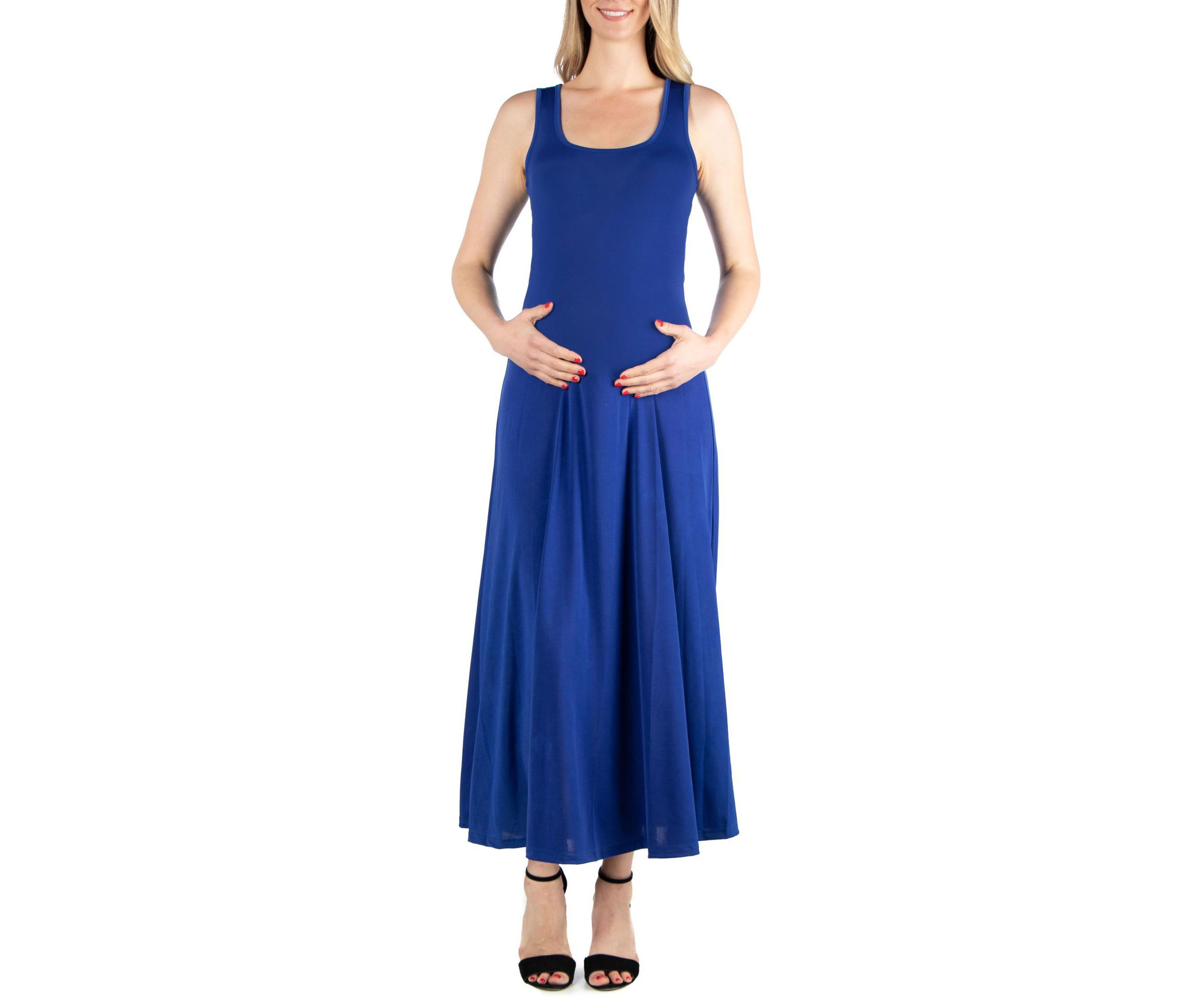 Slim fit A Line Sleeveless Maternity Maxi Dress