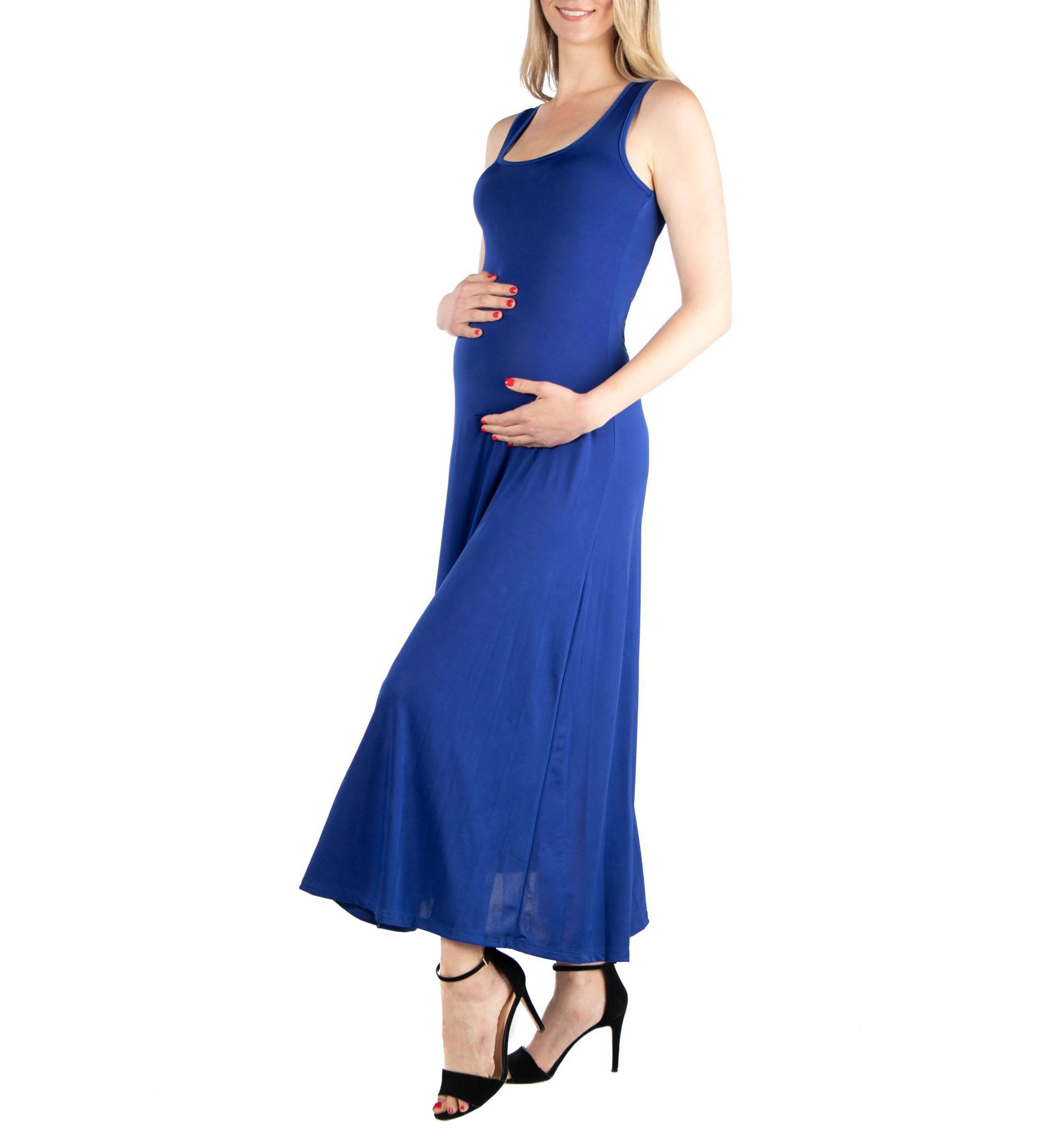 Slim fit A Line Sleeveless Maternity Maxi Dress