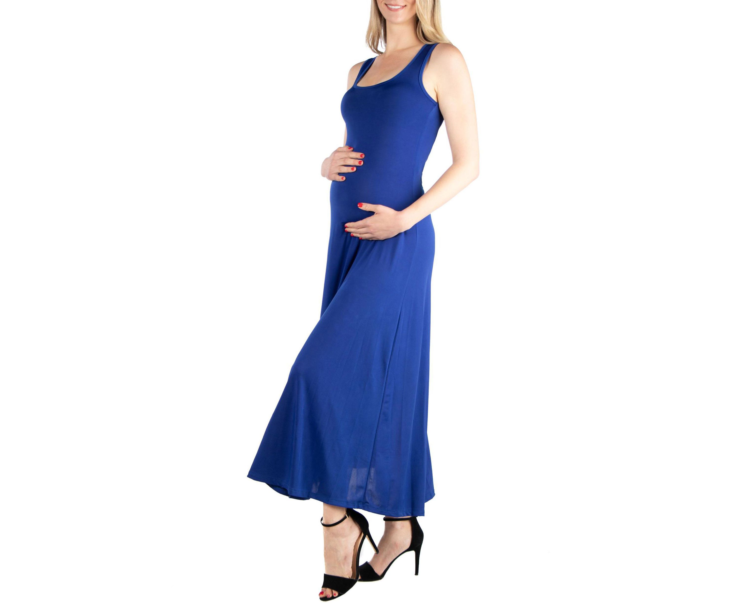 Slim fit A Line Sleeveless Maternity Maxi Dress