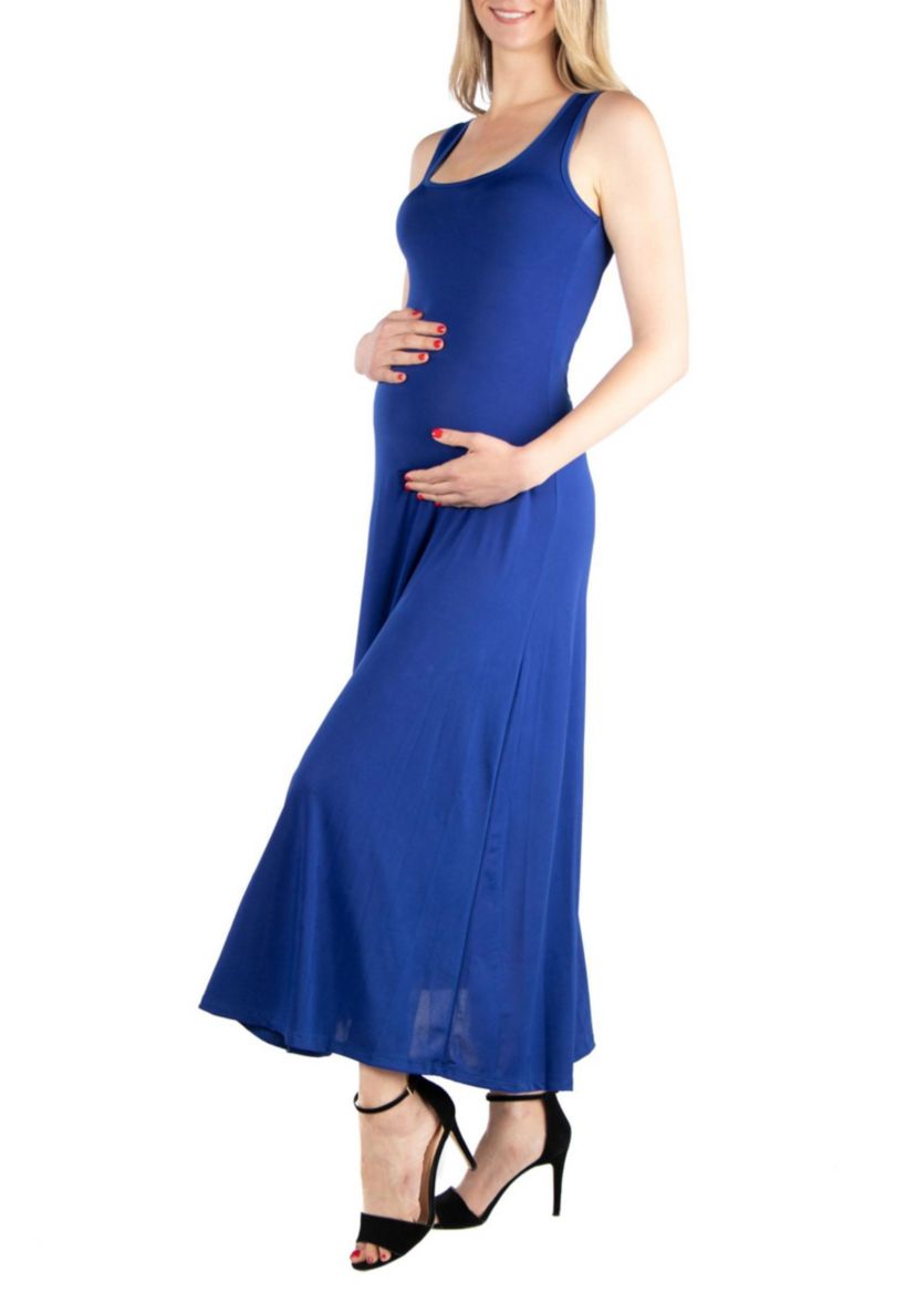 Slim fit A Line Sleeveless Maternity Maxi Dress