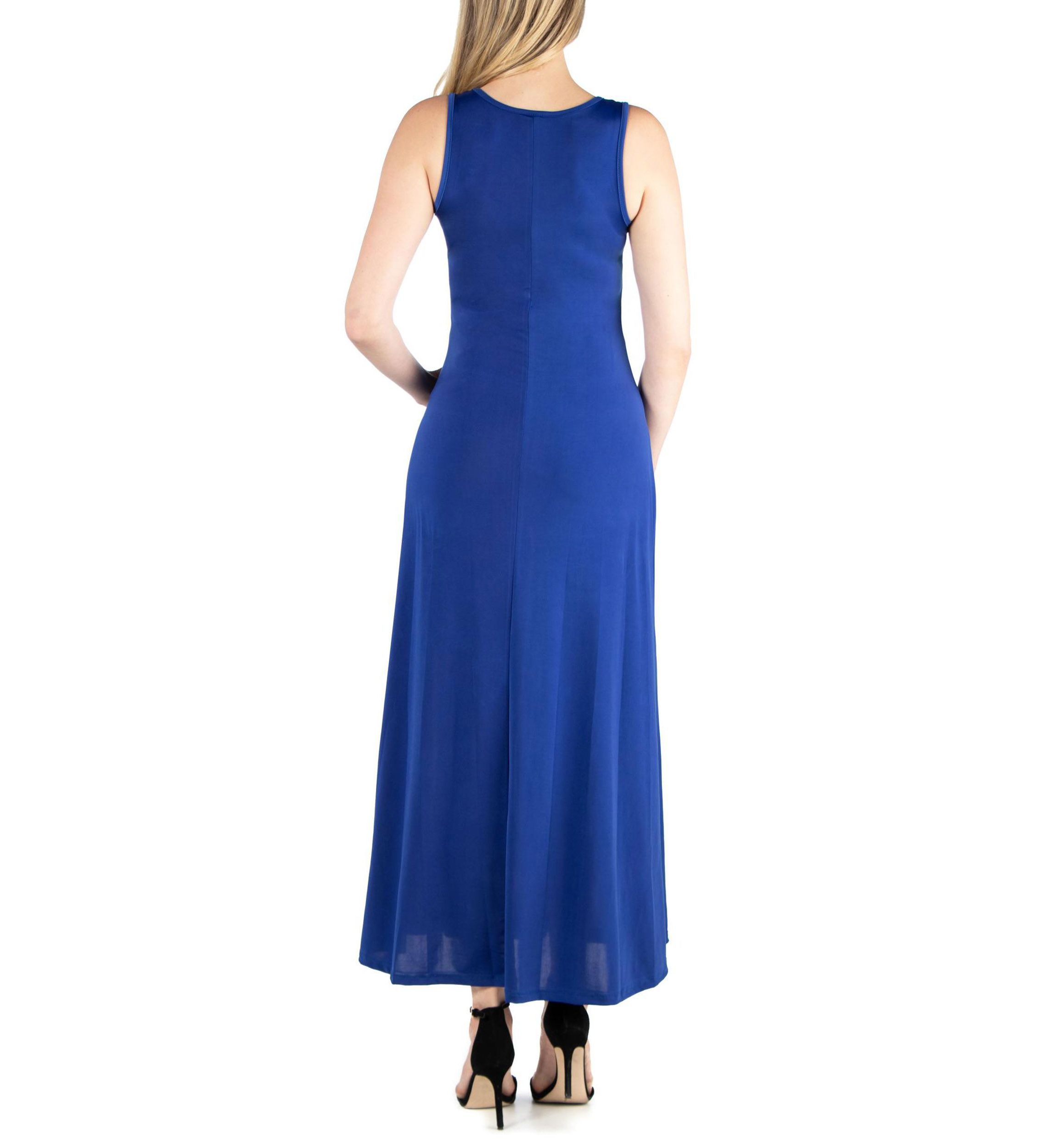 Slim fit A Line Sleeveless Maternity Maxi Dress