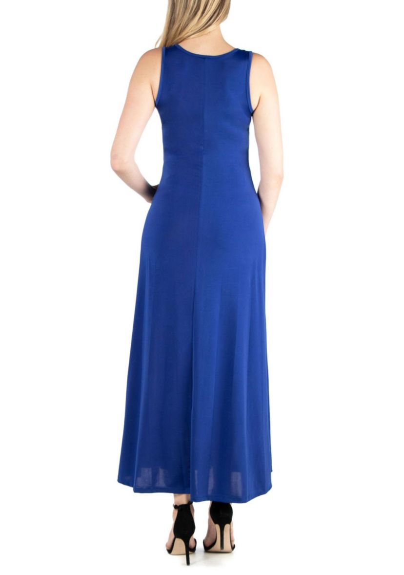 Slim fit A Line Sleeveless Maternity Maxi Dress