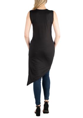 Women's Maternity Sleeveless Asymmetric Tunic Top