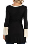 Maternity Swing High Low Bell Sleeve Tunic Top