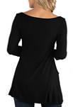 Maternity Ruched Sleeve Swing Tunic Top