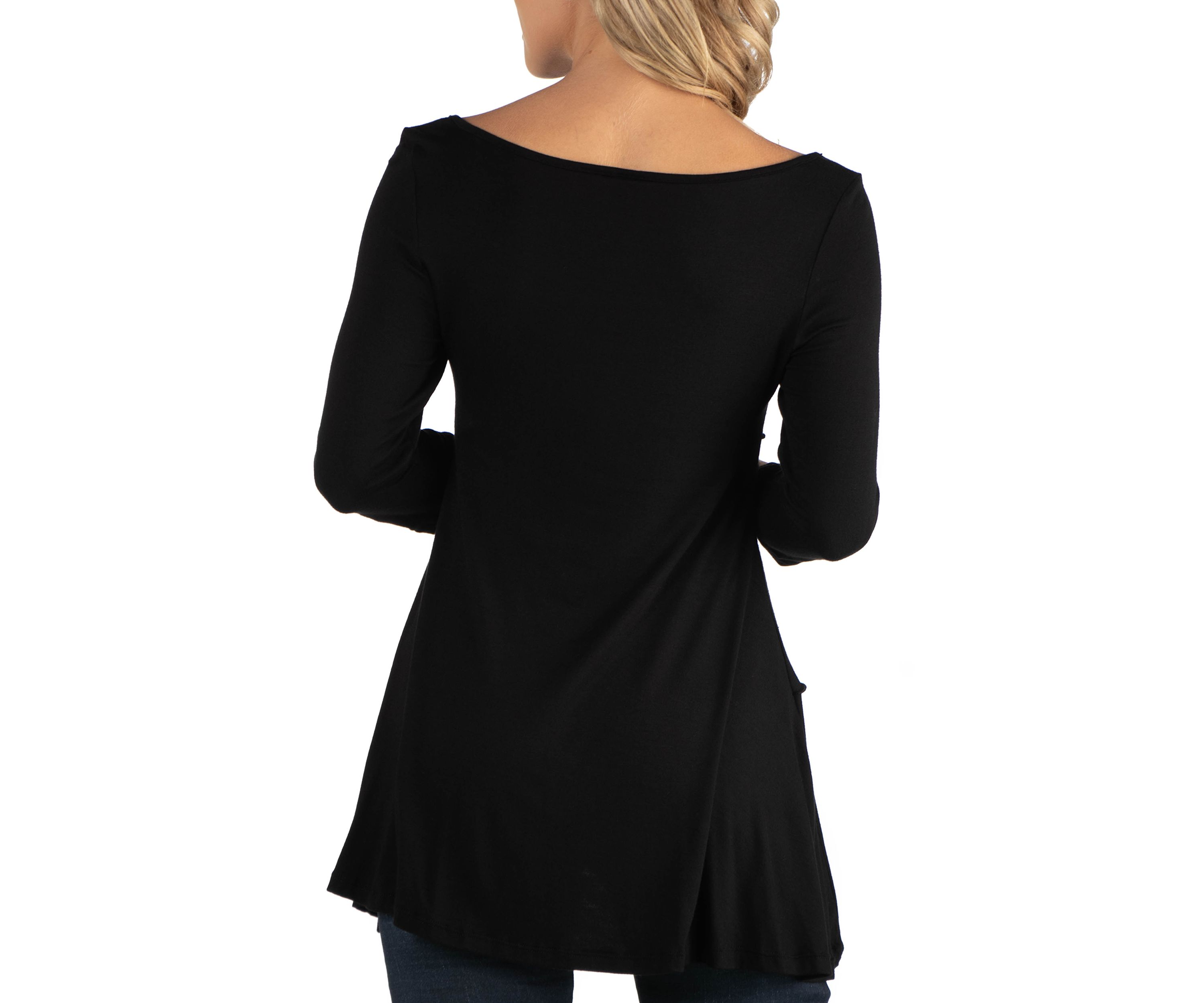 Maternity Ruched Sleeve Swing Tunic Top