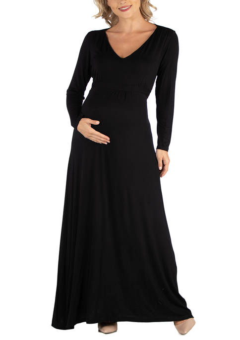 24seven Comfort Apparel Maternity Semi Formal Long Sleeve