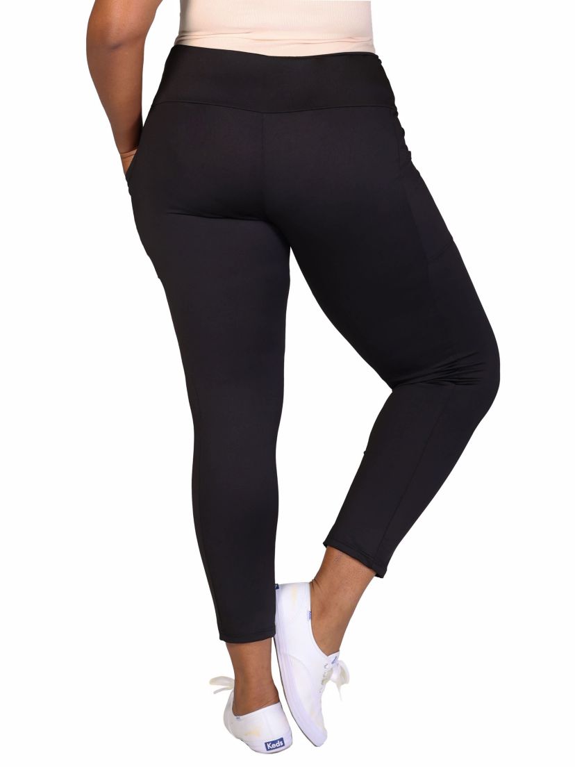 Plus Size Side Pocket Ankle Length Yoga Pant Leggings