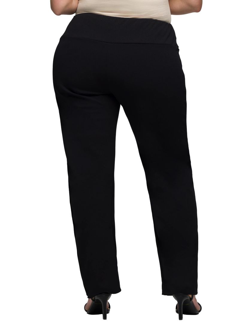 24seven Comfort Apparel Plus Size Comfortable Stretch High Waist Dress Pants