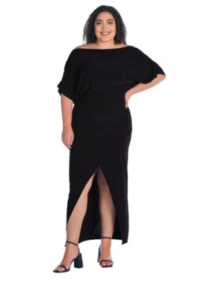 Women's Summer T Shirt Maxi Dress Batwing Sleeve,Plus Size