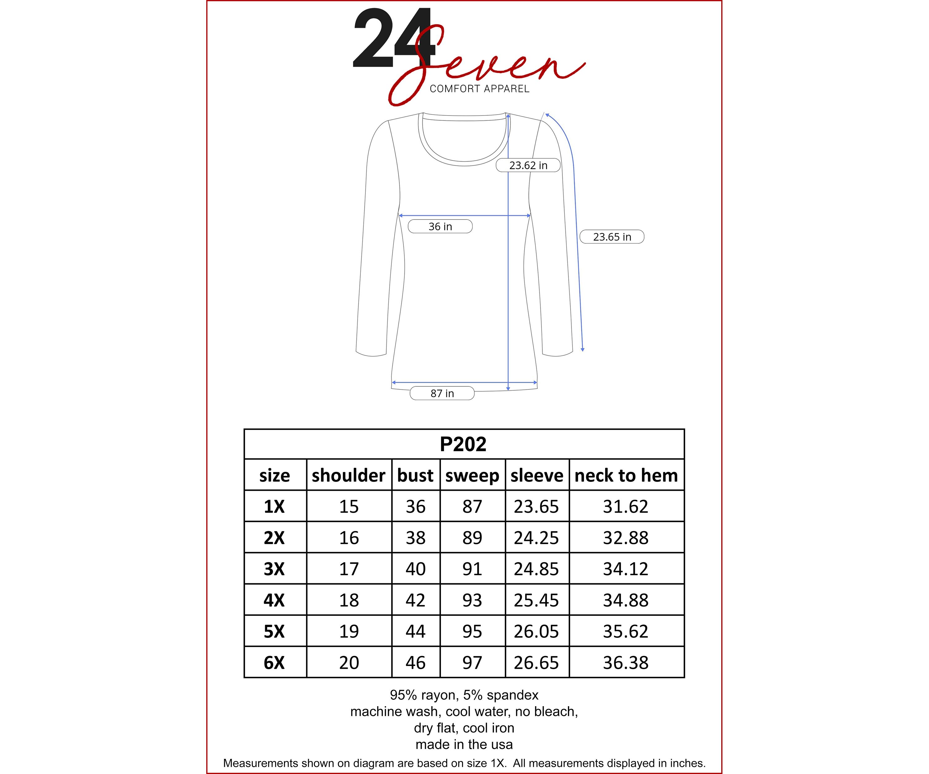 Poised Long Sleeve Swing Plus Size Tunic Top