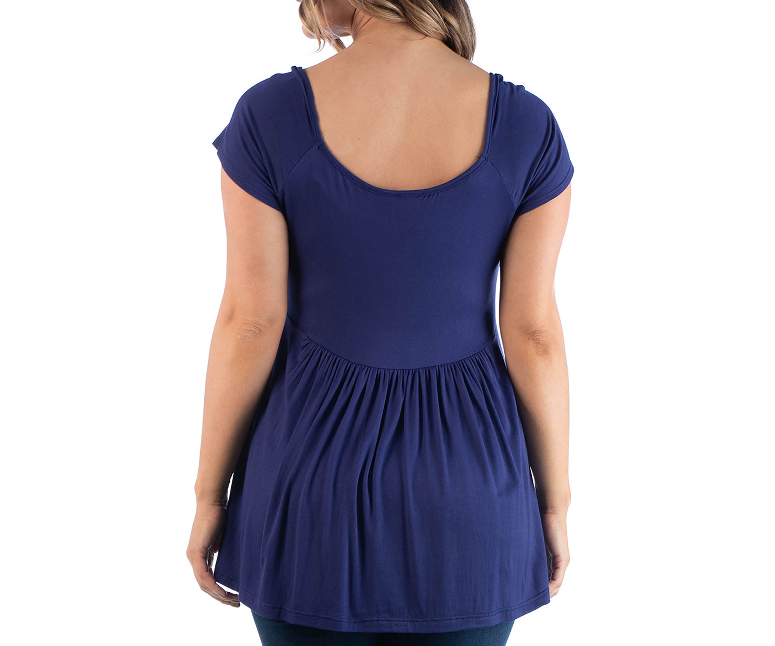 Plus Size Cap Sleeve Babydoll Top