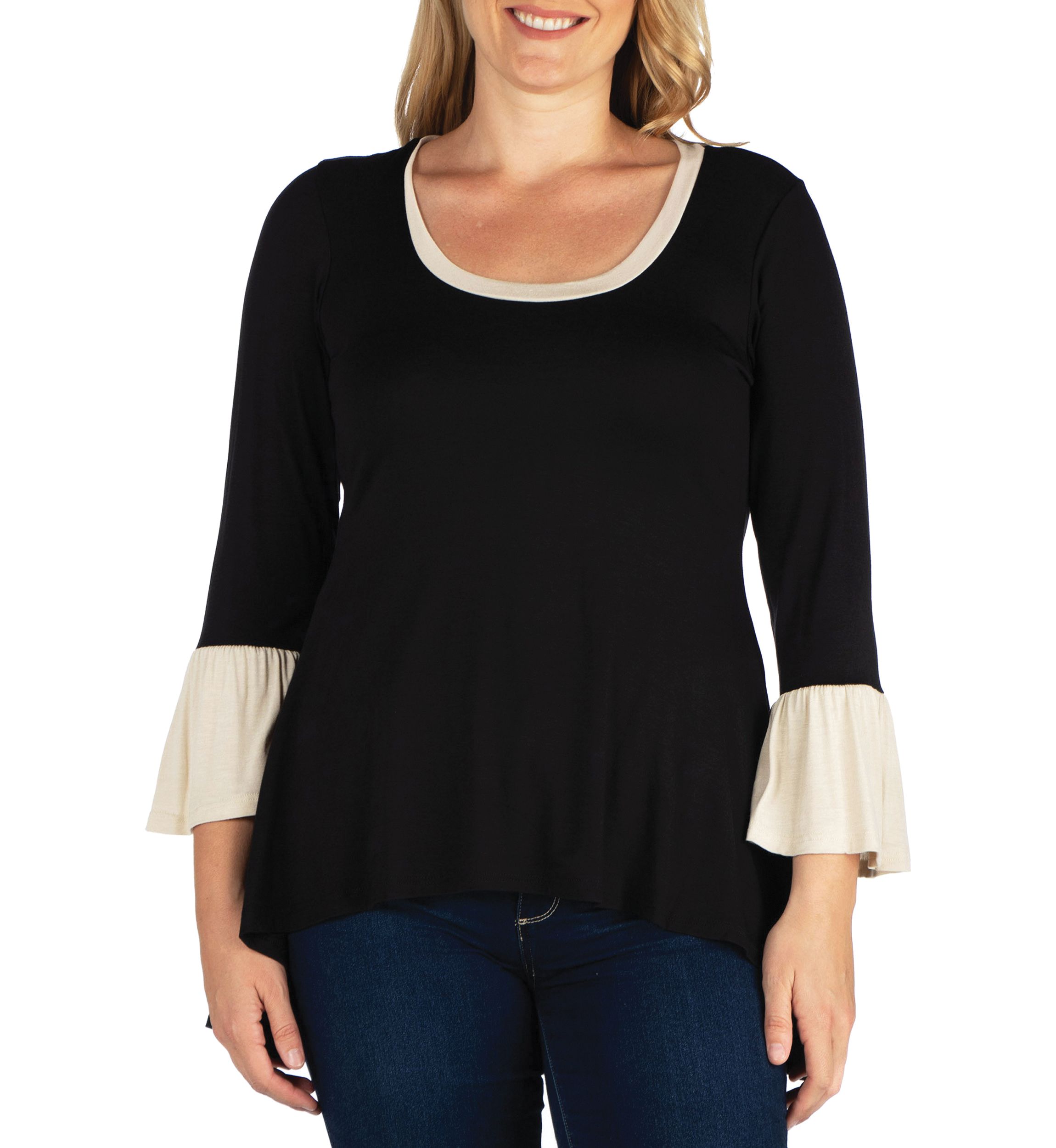 Plus Size High Low Tunic Top