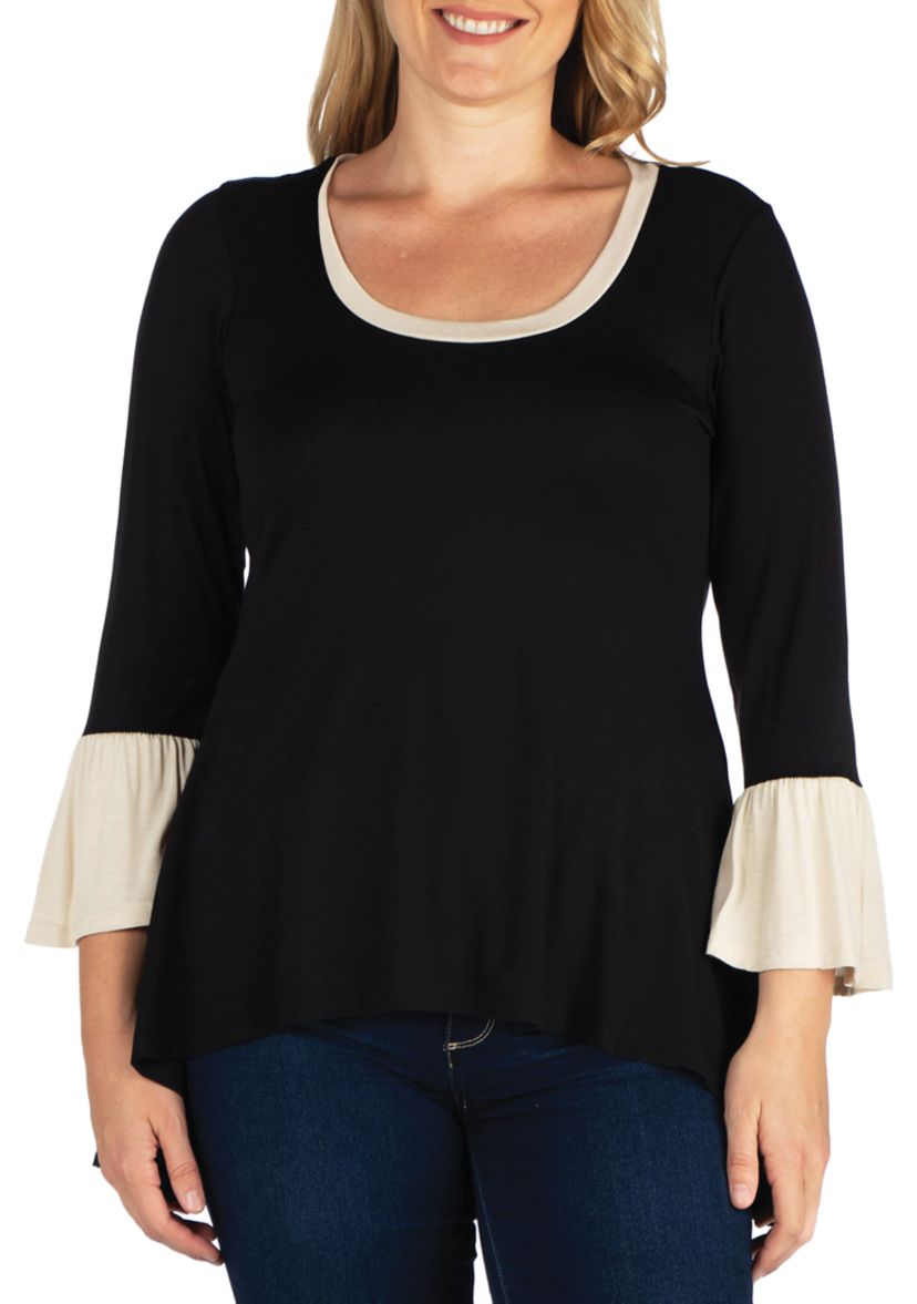 Plus Size High Low Tunic Top
