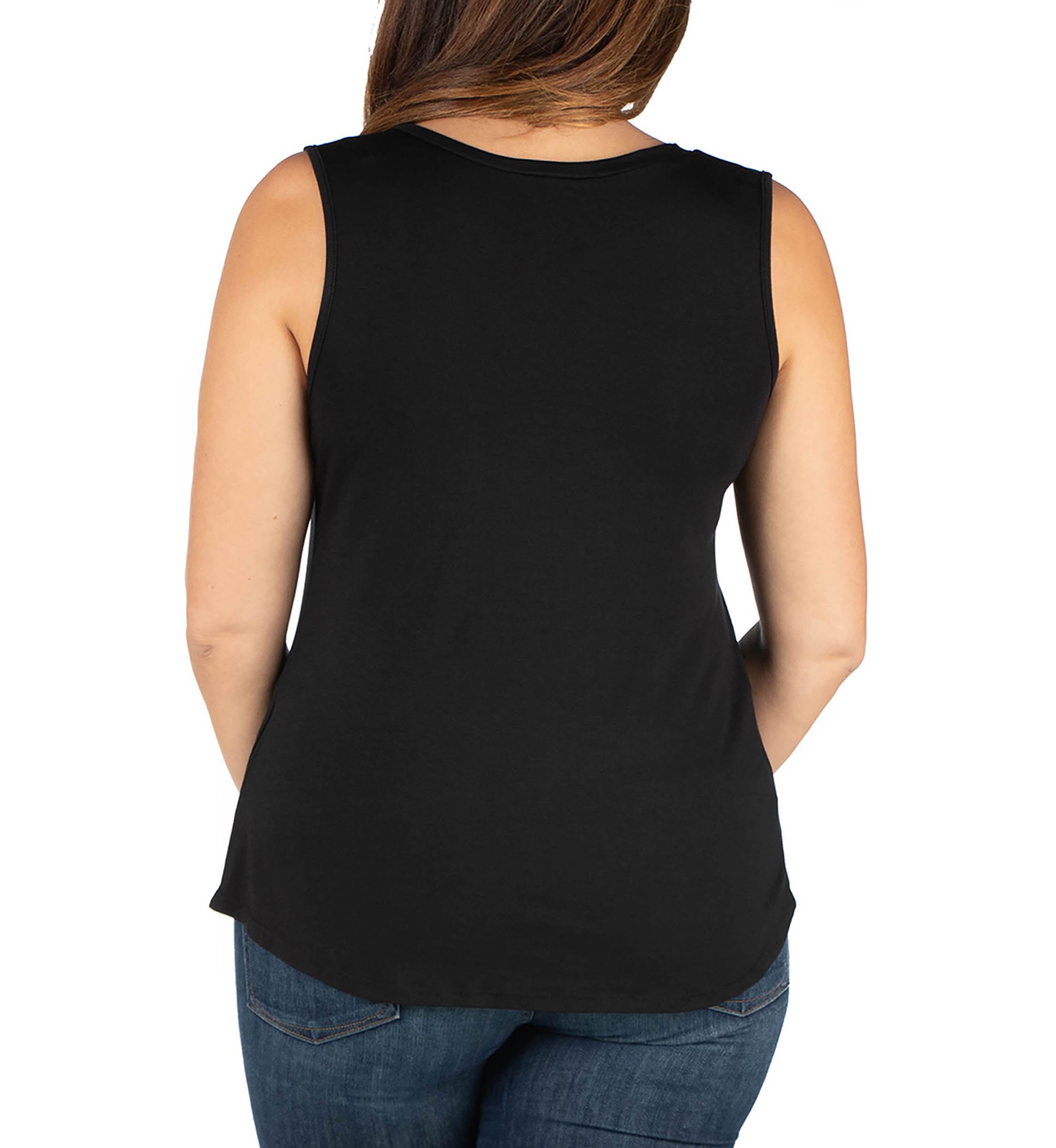 Plus Size V Neck Sleeveless Top