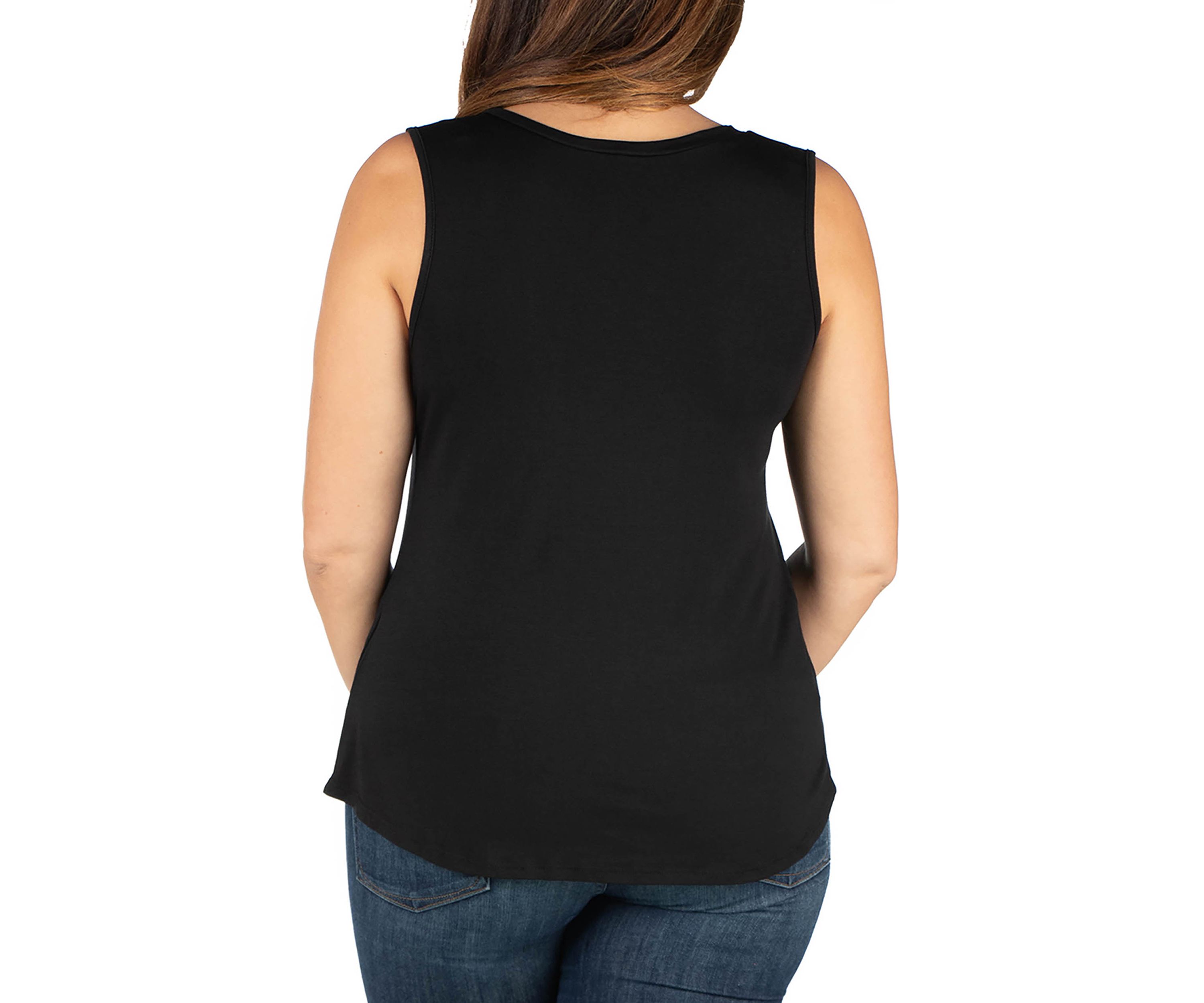 Plus Size V Neck Sleeveless Top
