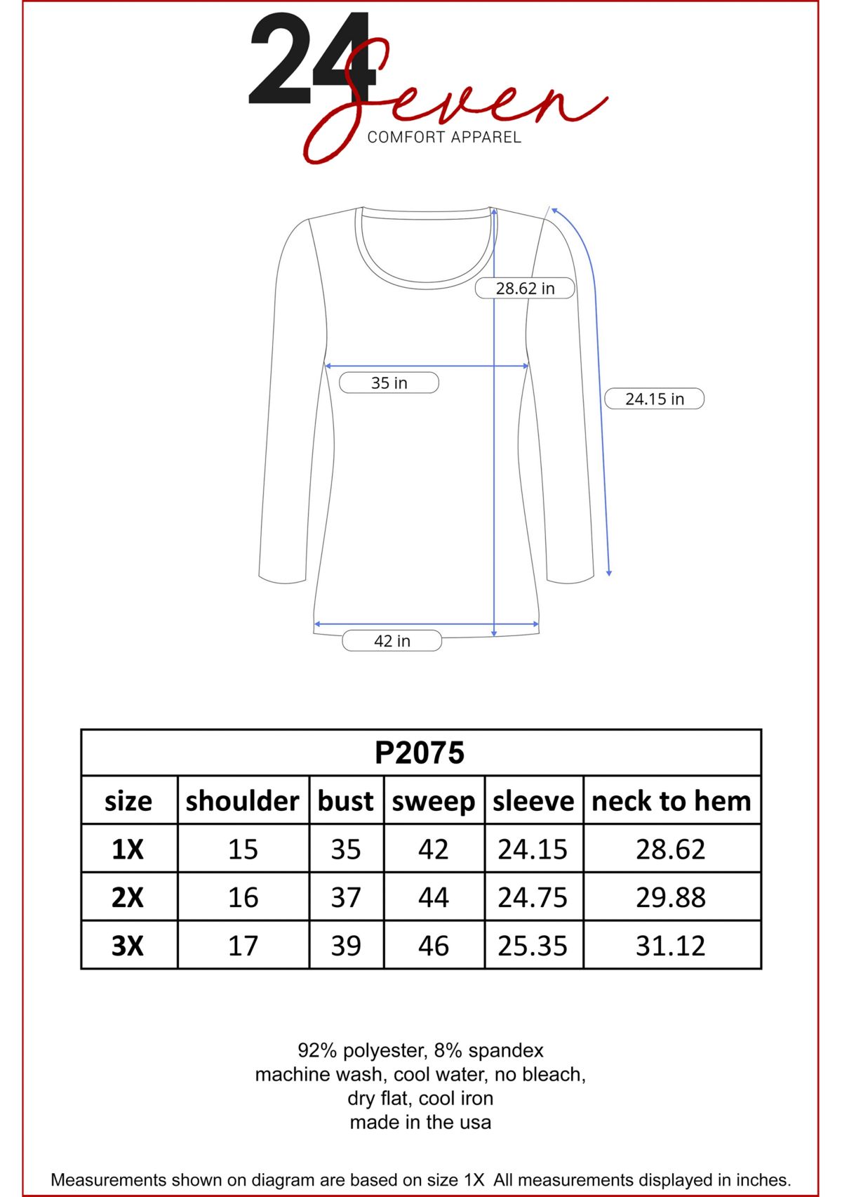 Plus Size Solid Long Sleeve Scoop Neck T-Shirt