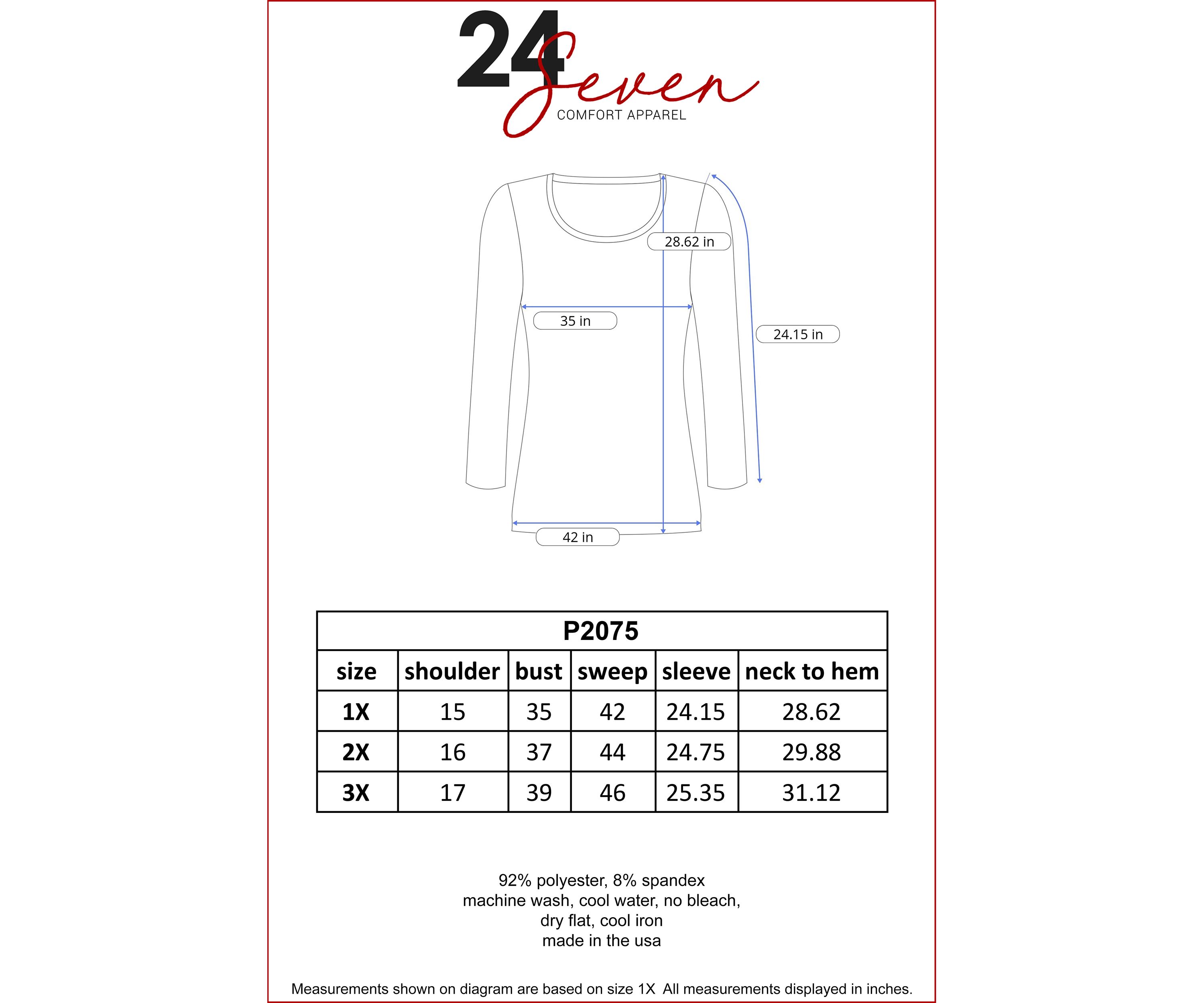 Plus Size Solid Long Sleeve Scoop Neck T-Shirt