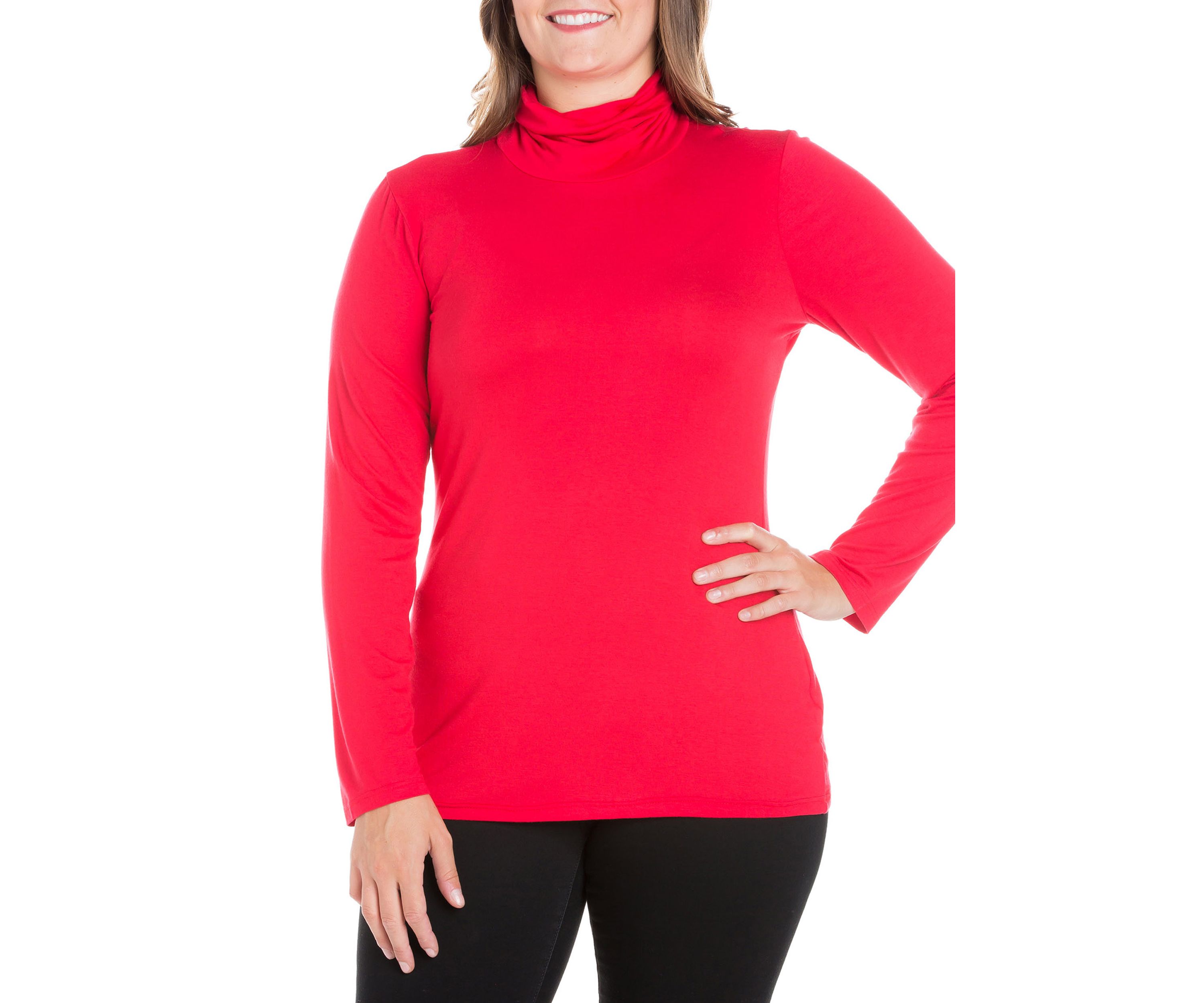 Plus Size Classic Long Sleeve Turtleneck
