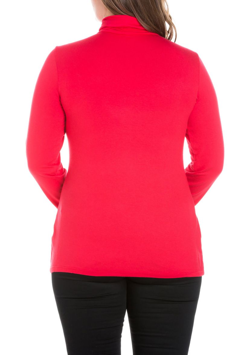 Plus Size Classic Long Sleeve Turtleneck