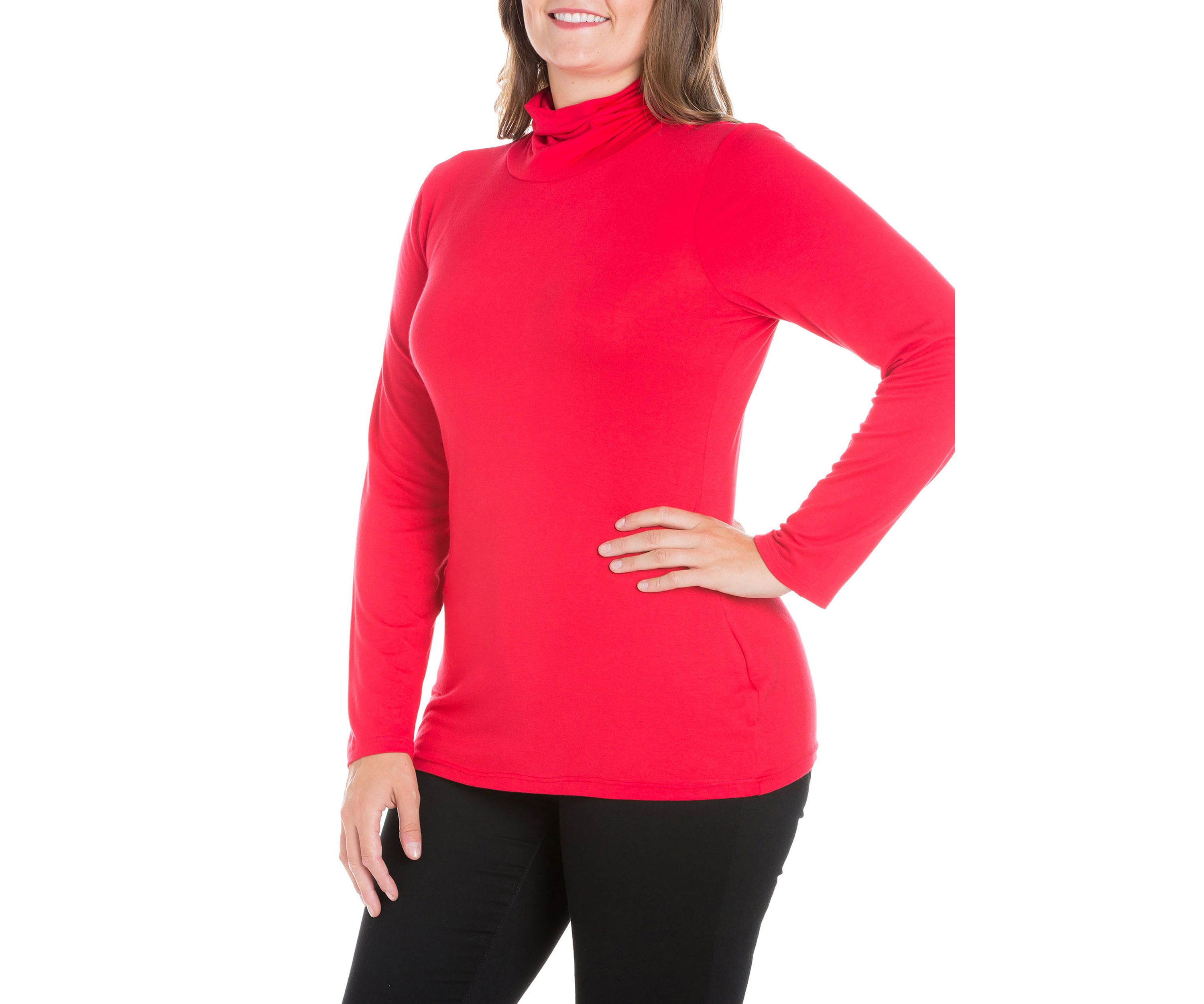 Plus Size Classic Long Sleeve Turtleneck